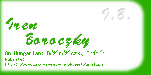 iren boroczky business card